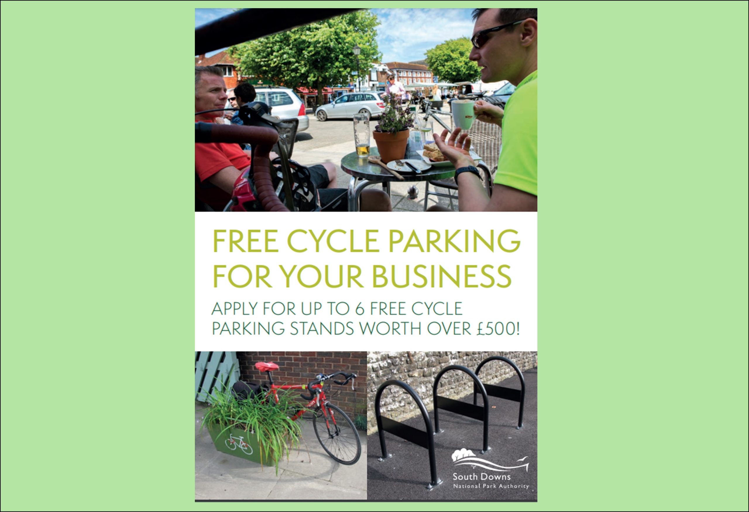South Downs businesses encouraged to apply for free cycle stands