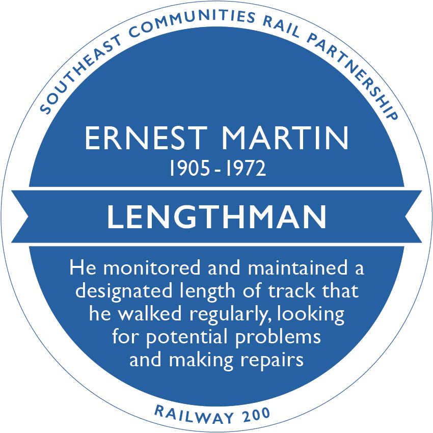 Railway 200 Blue Plaque: Ernest Martin